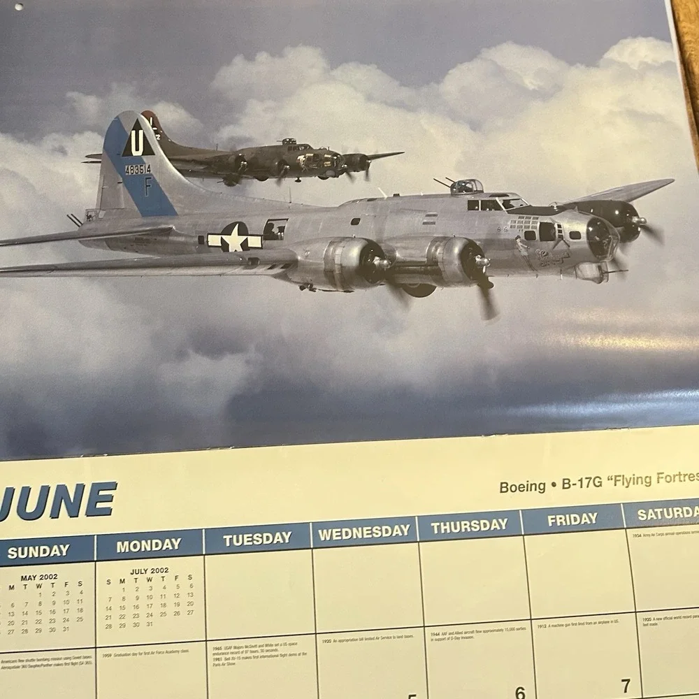 2002 Ghost Warbirds Calendar AKZO Nobel/Sparta P-51D P-47D F6F A26C P-40C . . .